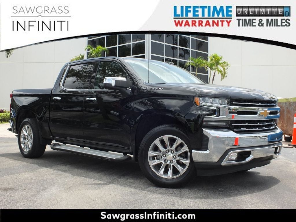 2021 Chevrolet Silverado 1500 LTZ in Black — front three-quarter view