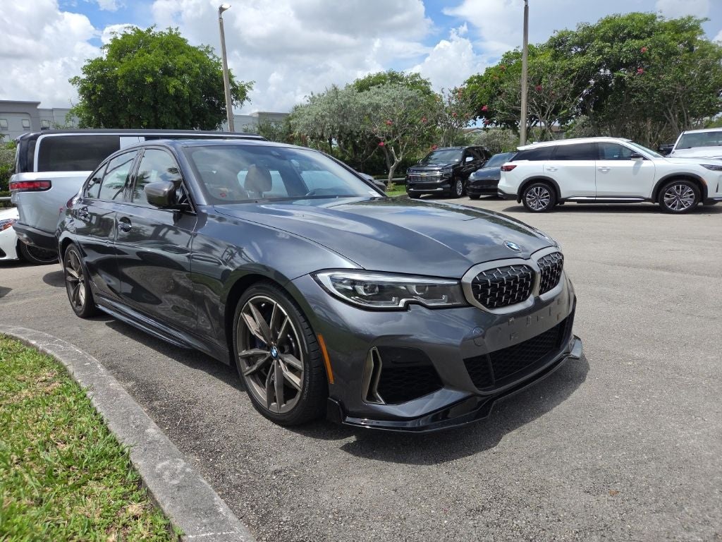 2020 BMW 3 Series M340i in Mineral Gray Metallic — front three-quarter view