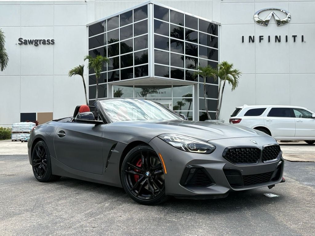 2022 BMW Z4 sDrive M40i in Frozen Gray II Metallic — front three-quarter view