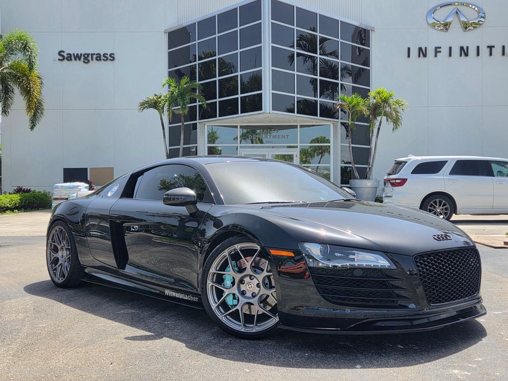 2009 Audi R8 4.2 quattro in Black — front three-quarter view