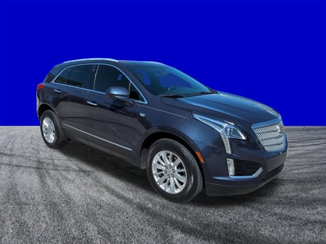 2018 Cadillac XT5 Base in Harbor Blue Metallic — front three-quarter view