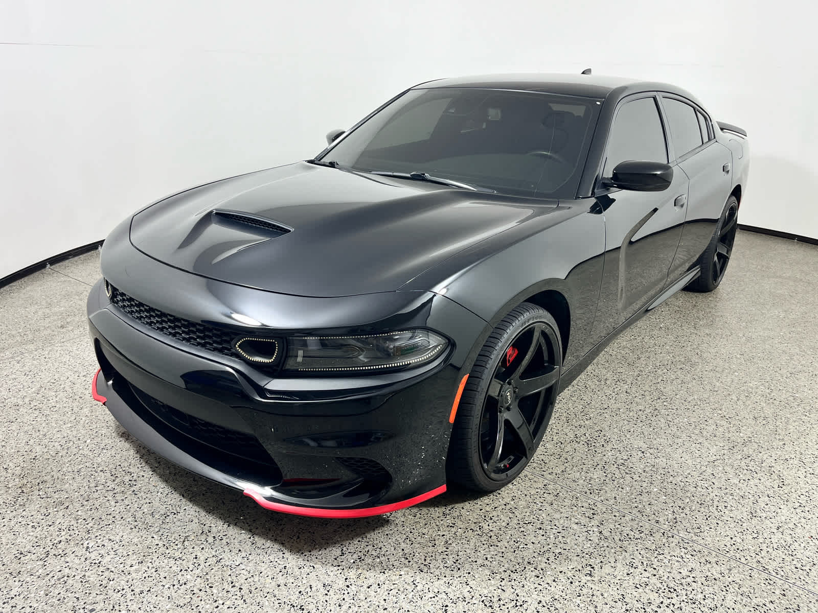 2023 Dodge Charger GT in Pitch Black Clearcoat — front three-quarter view