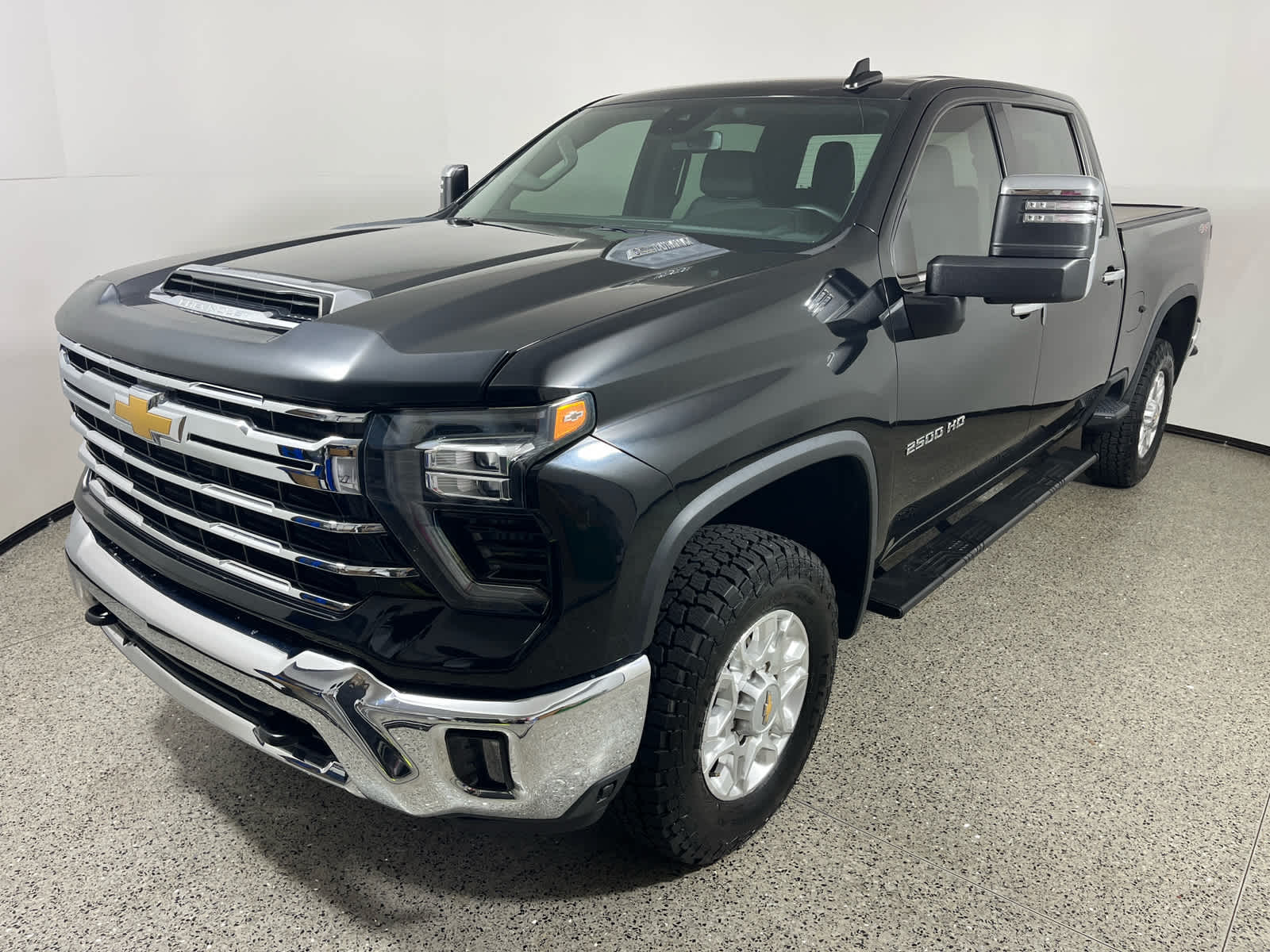 2024 Chevrolet Silverado 2500HD LTZ in Black — front three-quarter view