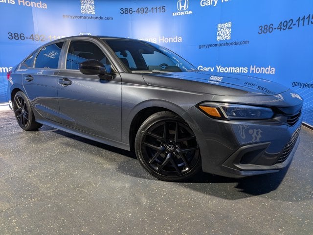 2022 Honda Civic Sport in Meteorite Gray Metallic — front three-quarter view