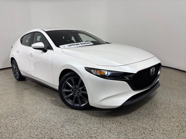 2024 Mazda Mazda3 2.5 S Preferred Package Base in Snowflake White Pearl — front three-quarter view