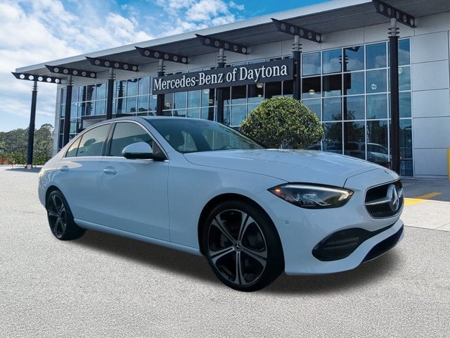 2025 Mercedes-Benz C-Class C 300 in White — front three-quarter view