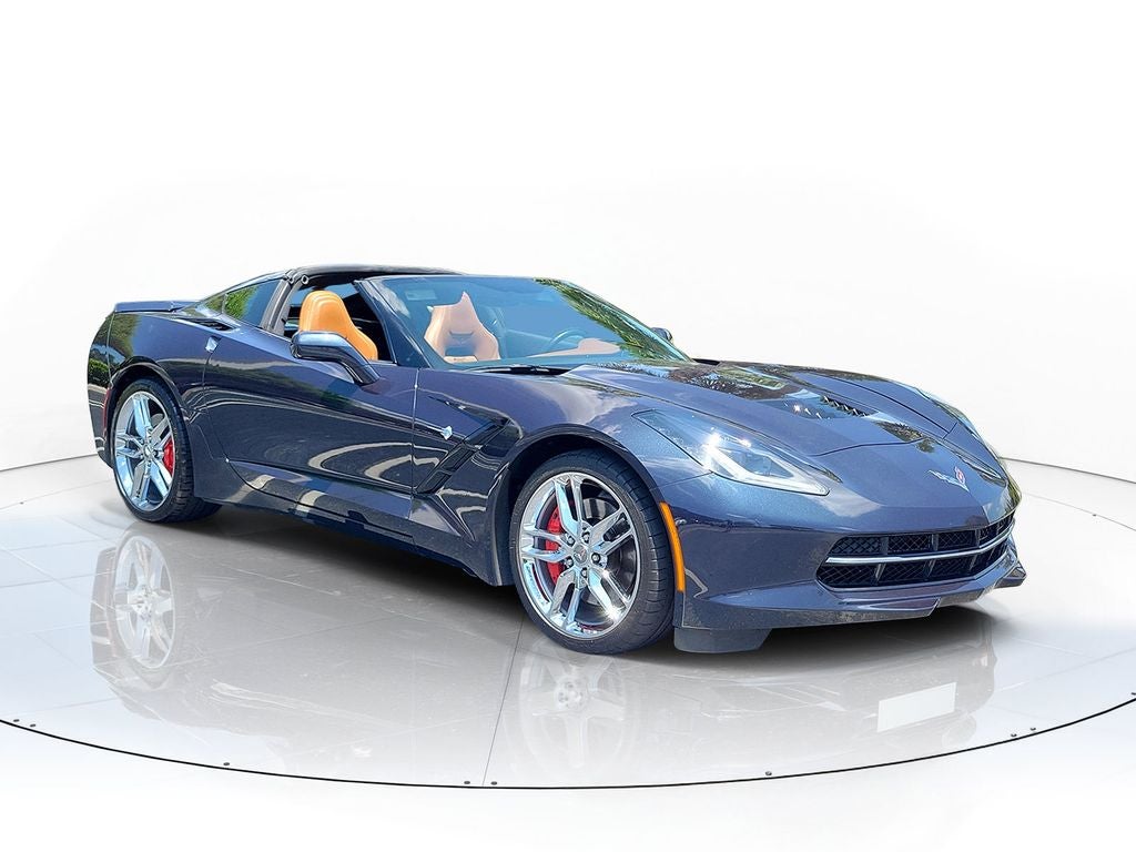 2014 Chevrolet Corvette Stingray Z51 3LT in Blue Metallic — front three-quarter view