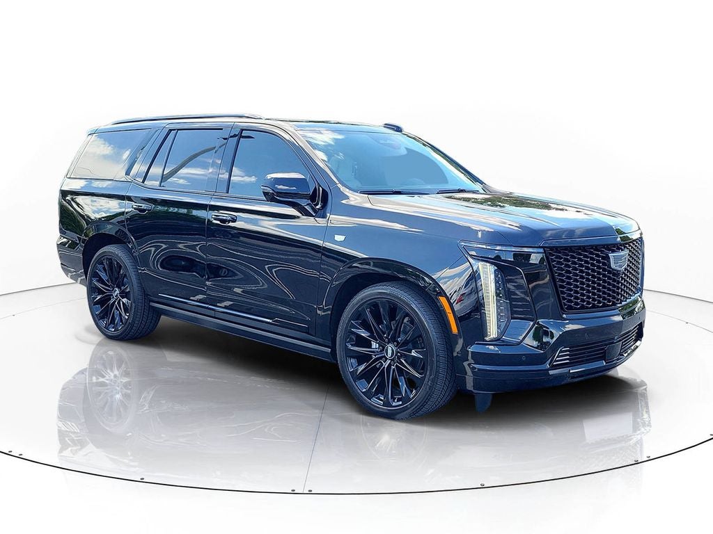 2026 Cadillac Escalade Platinum Sport in Black — front three-quarter view