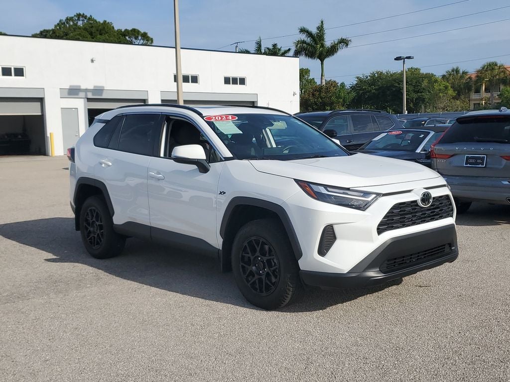 2024 Toyota RAV4 XLE in Ice Cap — front three-quarter view