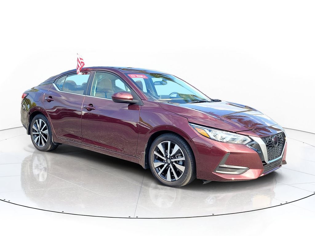 2023 Nissan Sentra SV in Rosewood — front three-quarter view