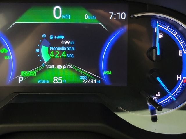 2025 Toyota RAV4 Hybrid LE in Ice — front three-quarter view