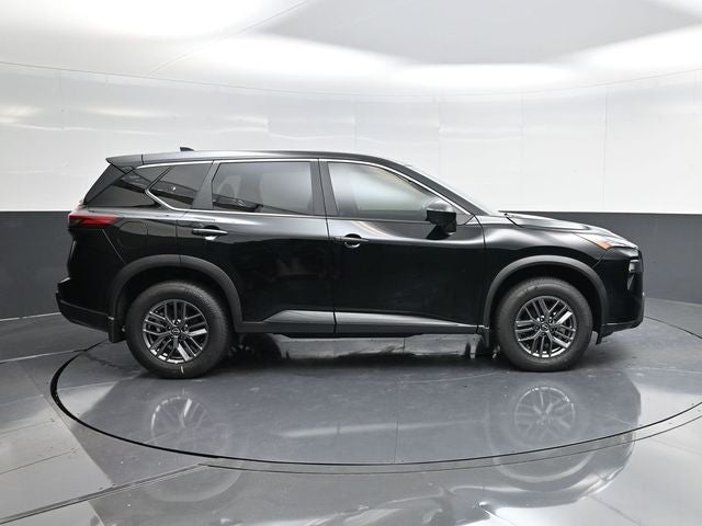2025 Nissan Rogue S in Black — front three-quarter view