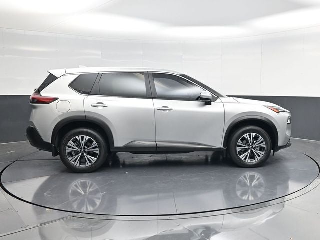 2023 Nissan Rogue SV in Silver — front three-quarter view