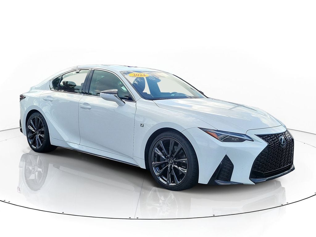2024 Lexus IS 350 350 F SPORT in Ultra White — front three-quarter view