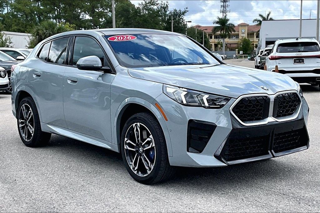 2026 BMW X2 xDrive28i in Brooklyn Gray Metallic — front three-quarter view