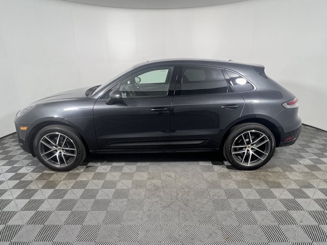 2023 Porsche Macan Base in Volcano Grey Metallic — front three-quarter view