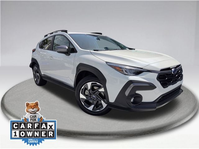 2024 Subaru Crosstrek Limited in Crystal White Pearl — front three-quarter view