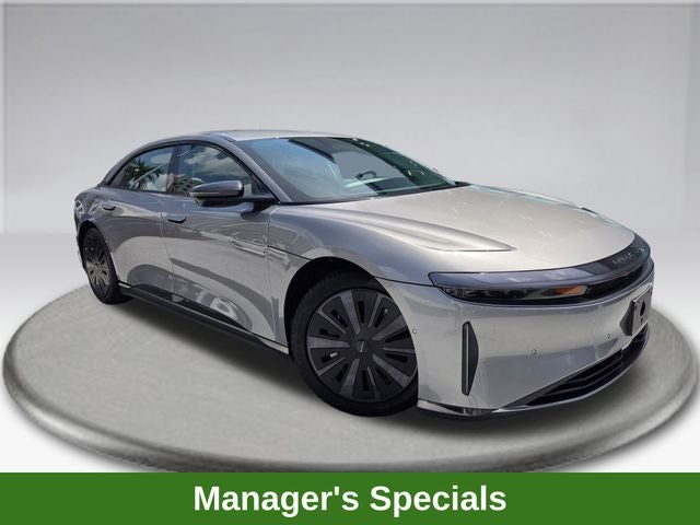2025 Lucid Air Touring in Gray — front three-quarter view