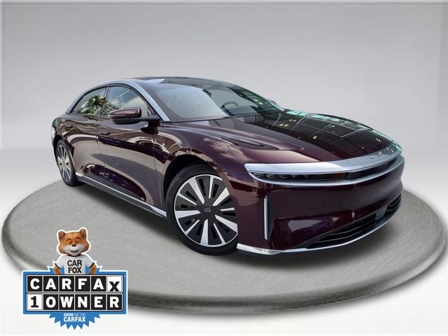 2024 Lucid Air Touring in Red — front three-quarter view