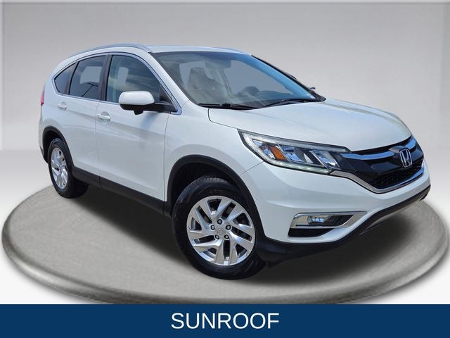 2015 Honda CR-V EX-L in White — front three-quarter view
