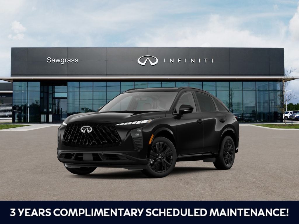 2027 INFINITI QX65 SPORT in Mineral — front three-quarter view