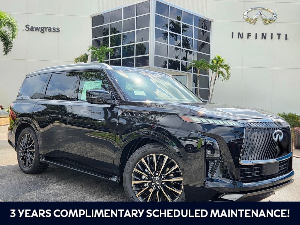 2027 INFINITI QX80 AUTOGRAPH in Mineral — front three-quarter view